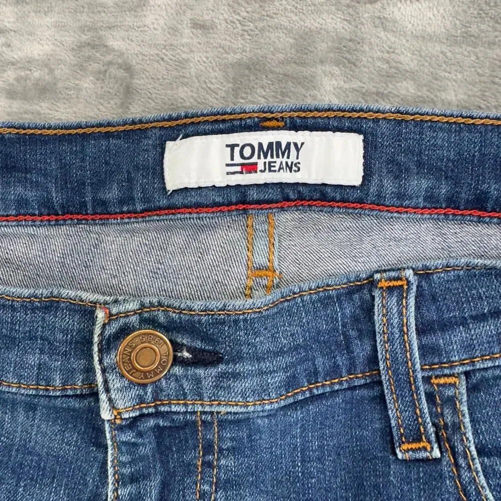 Tommy Jeans‎ Straight Jeans Men's Size 36x28 Blue Medium Wash Denim *Hemmed*